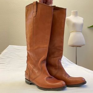 Madewell Leather Tall Riding Boots Knee High 1937 Cognac Shoes Brown Tan Archive